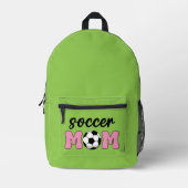 Soccer Mam Moederdag Bedrukte Rugzak (Voorkant)
