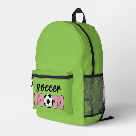 Soccer Mam Moederdag Bedrukte Rugzak (Achterkant Hoek Rechts)