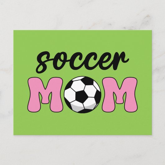 Soccer Mam Moederdag Feestdagenkaart (Voorkant)