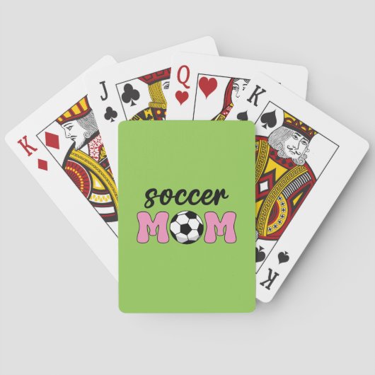 Soccer Mam Moederdag Pokerkaarten (Achterkant)
