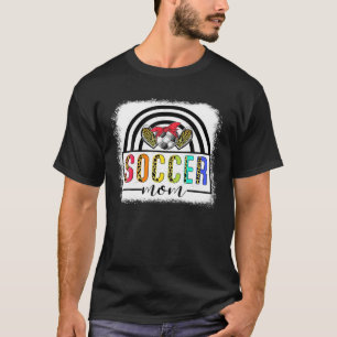 Soccer mam Rainbow Leopard Funny Soccer Moeder T-shirt