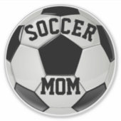 Soccer Mam Realistisch Voetbal Sticker (Voorkant)