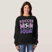 Soccer Mam Squad in Roze en Paars Trui (Voorkant volledig)