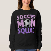 Soccer Mam Squad in Roze en Paars Trui (Voorkant)