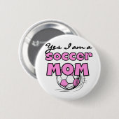 Soccer Mam Tshirts en Gifts Ronde Button 5,7 Cm (Voorkant /achterkant)