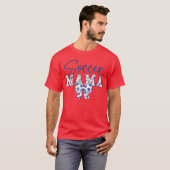 Soccer Mama Coquette Bow Funny Soccer Cheer Mama g T-shirt (Voorkant volledig)