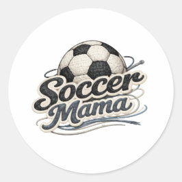 Soccer Mama Crocheted Badge Sticker