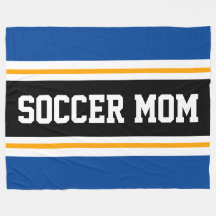 SOCCER MOM Blauw Zwart Wit Geel Racing Stripes