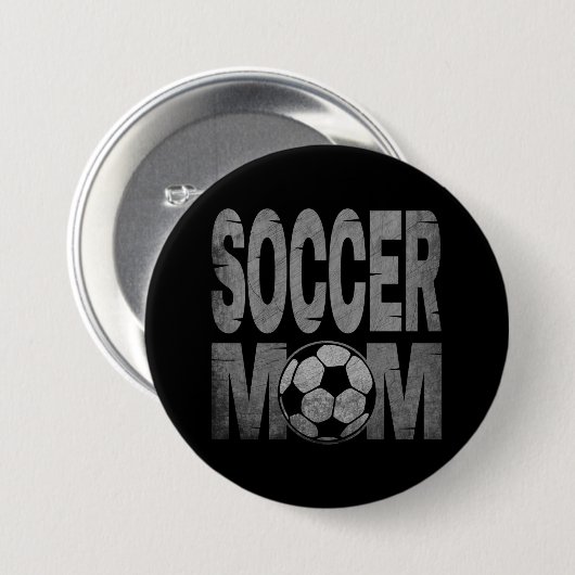 SOCCER MOM GIFT RONDE BUTTON 7,6 CM (Voorkant /achterkant)