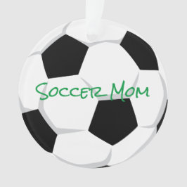 SOCCER MOM Sports Player Number Balls Fun Ornament