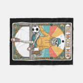 Soccer Mom Tarot Card Skeleton Coffee Byll Sidelin Fleece Deken (Voorkant (Horizontaal))
