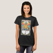 Soccer Mom Tarot Card Skeleton Coffee Byll Sidelin T-shirt (Voorkant volledig)