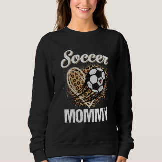 Soccer Mommy Leopard Heart Proud Mommy Mother s Da Trui