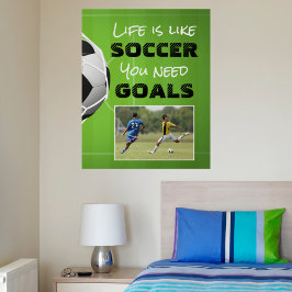 Soccer Motivatie Citaat Foto Poster