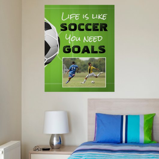 Soccer Motivatie Citaat Foto Poster