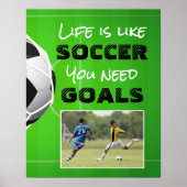Soccer Motivatie Citaat Foto Poster (Voorkant)