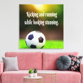 Soccer Motivatie Inspirerend Groen Gebied Canvas Afdruk (Insitu (Woonkamer))