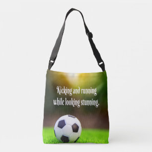 Soccer Motivatie Inspirerend Groen Gebied Crossbody Tas