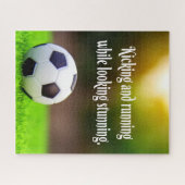Soccer Motivatie Inspirerend Groen Gebied Legpuzzel (Horizontaal)