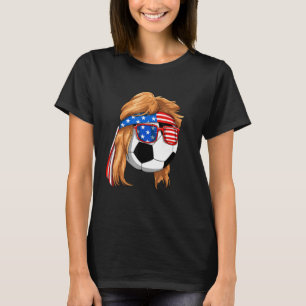 Soccer Mullet, 4 juli, Amerikaanse vlag Merica Fat T-shirt