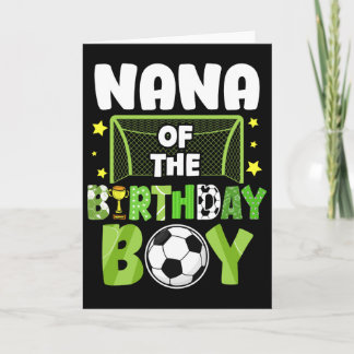 Soccer Nana Birthday Boy Party Soccer Family Match Kaart