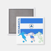 Soccer Nicaragua Magneet (Voorkant / Achterkant)