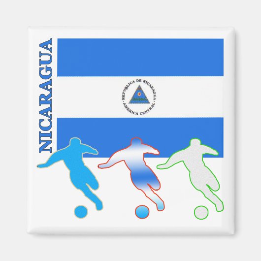 Soccer Nicaragua Magneet (Voorkant)