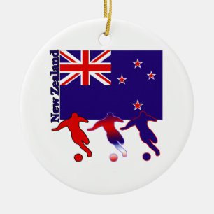 Soccer Nieuw-Zeeland Keramisch Ornament