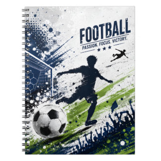 Soccer Notebook | Blue Green Football Player Journ Notitieboek