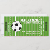 Soccer Novelty Ticket Personalized Kaart (Voorkant)