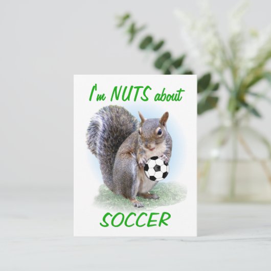 Soccer Nut Briefkaart (Staand voorkant)