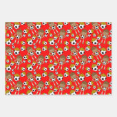 Soccer Nut Pattern Inpakpapier Vel (Voorkant 3)