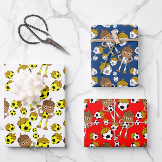 Soccer Nut Pattern Inpakpapier Vel (Voorkant)