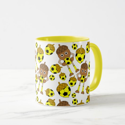 Soccer Nut Pattern Mok (Voorkant rechts)