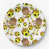 Soccer Nut Pattern Papieren Bordje (Voorkant)