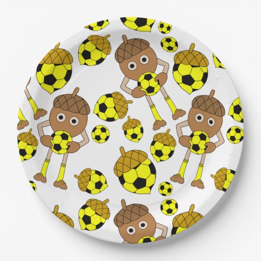 Soccer Nut Pattern Papieren Bordje (Voorkant)