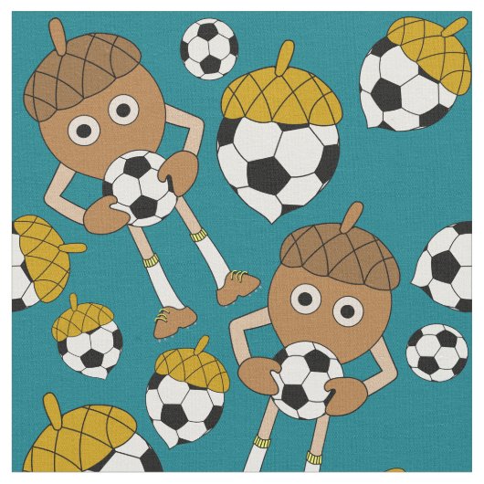 Soccer Nut Pattern Stof (Close Up)