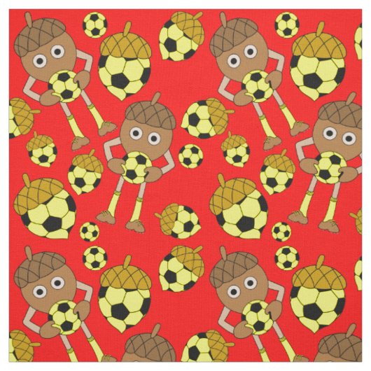Soccer Nut Pattern Stof (Swatch)