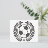 Soccer Olive Leaf en Star Briefkaart (Staand voorkant)