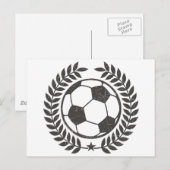 Soccer Olive Leaf en Star Briefkaart (Voorkant / Achterkant)