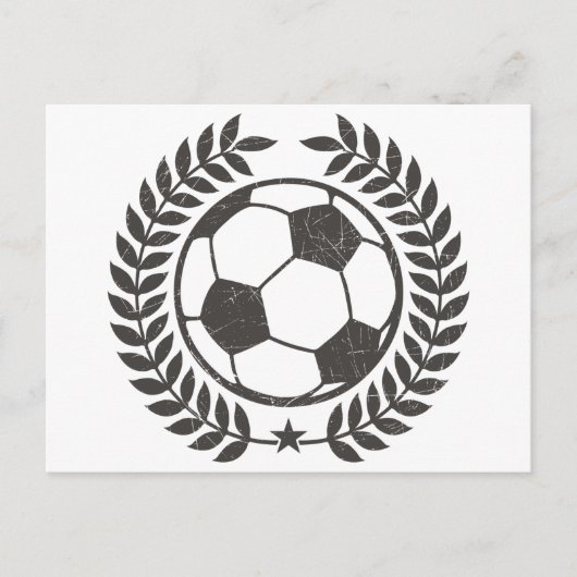 Soccer Olive Leaf en Star Briefkaart (Voorkant)