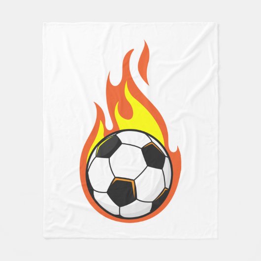 Soccer on Fire Fleece Deken (Voorkant)