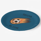 SOCCER "On Fire" papieren borden. Papieren Bordje (Gekanteld)