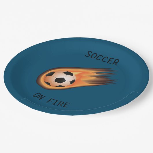 SOCCER "On Fire" papieren borden. Papieren Bordje (Gekanteld)