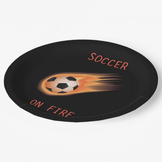 SOCCER "On Fire" papieren borden. Papieren Bordje (Gekanteld)