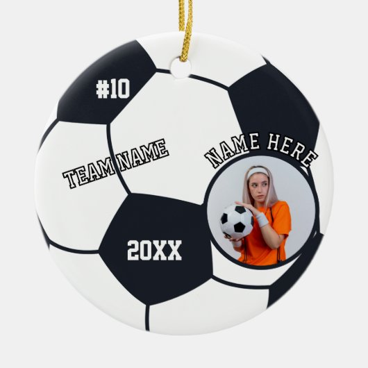 Soccer Ornament Player Futbol Sports Team Gifts (Voorkant)