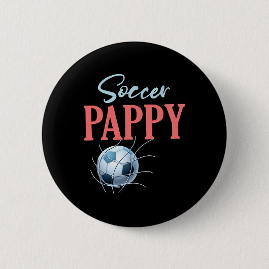 Soccer Pappy Cadeaus voor Vaderdag Voetbal Fans Sp Ronde Button 5,7 Cm (Voorkant)