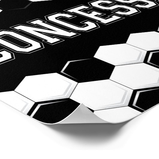 Soccer Party CONCESSIES Sign Print (Hoek)