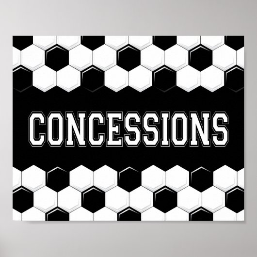 Soccer Party CONCESSIES Sign Print (Voorkant)