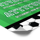 Soccer Party MOTIVATIE QUOTE Sign Print (Hoek)